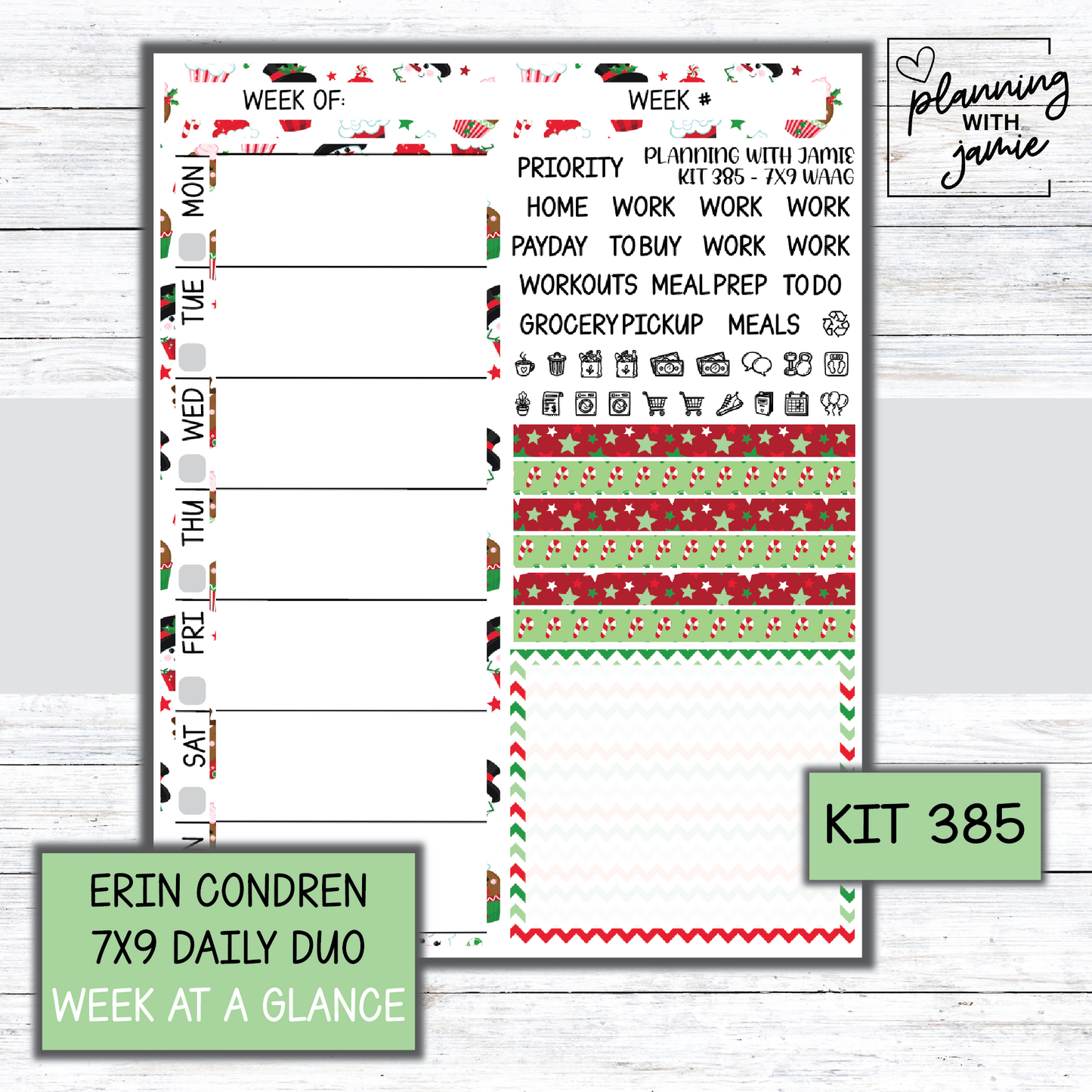 Kit 385 Week At A Glance Sticker