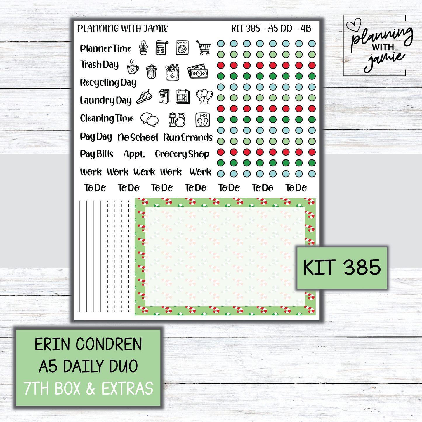 Kit 385 Erin Condren Daily Duo Sticker Kit