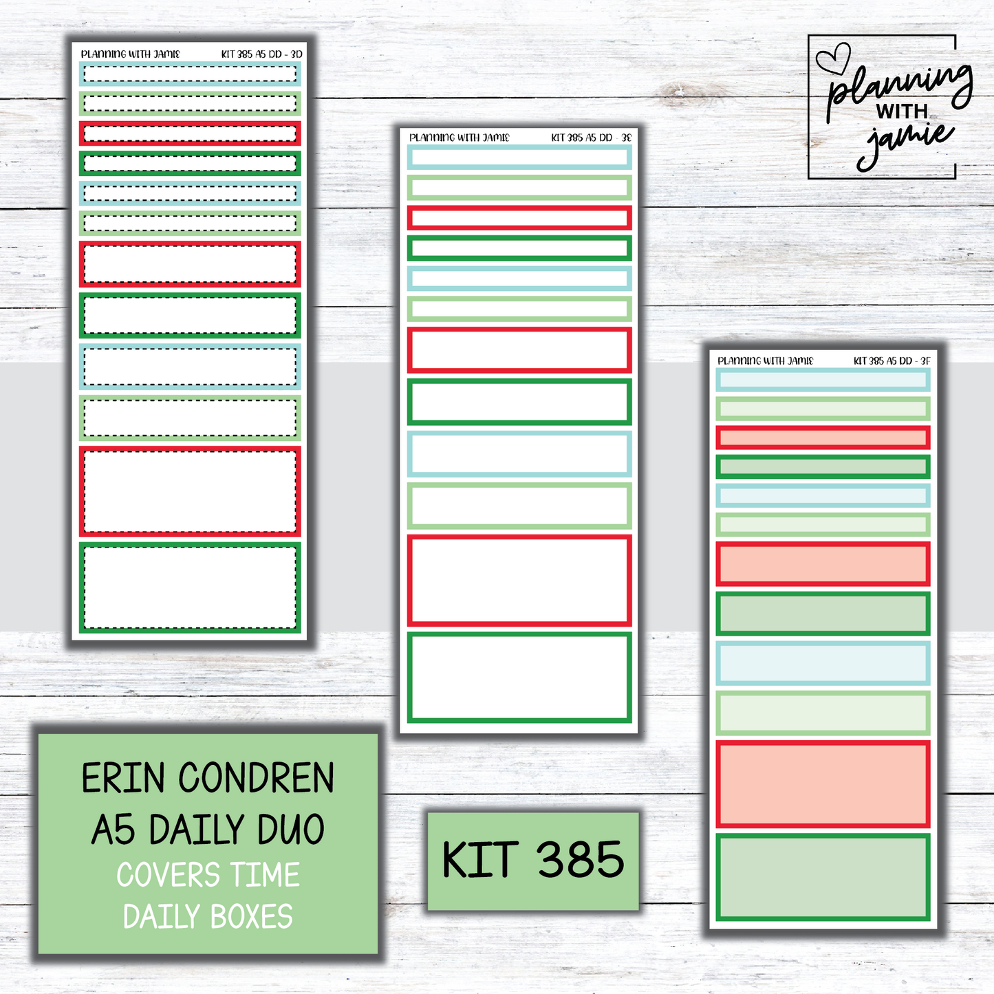 Kit 385 Erin Condren Daily Duo Sticker Kit