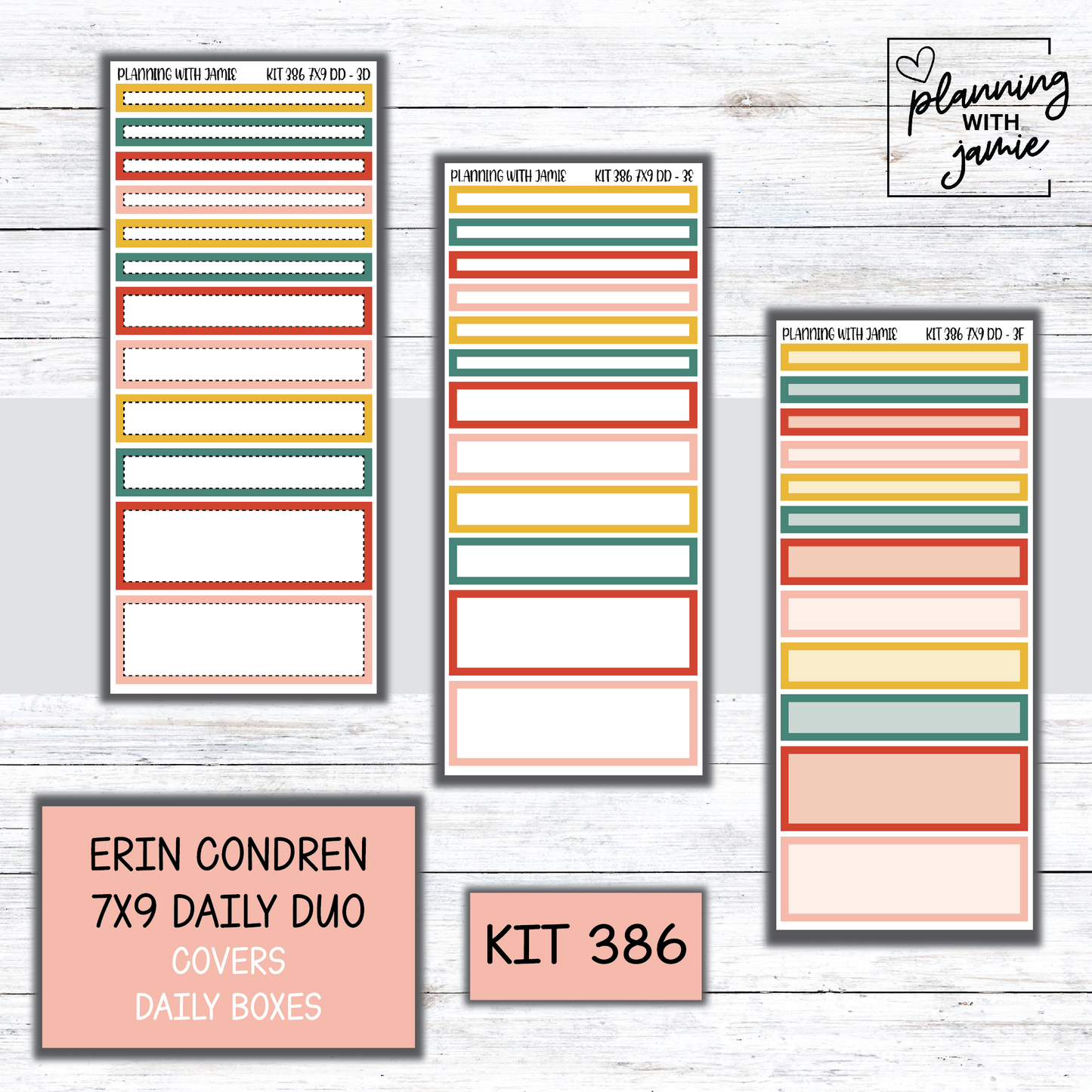 Kit 386 Erin Condren Daily Duo Sticker Kit