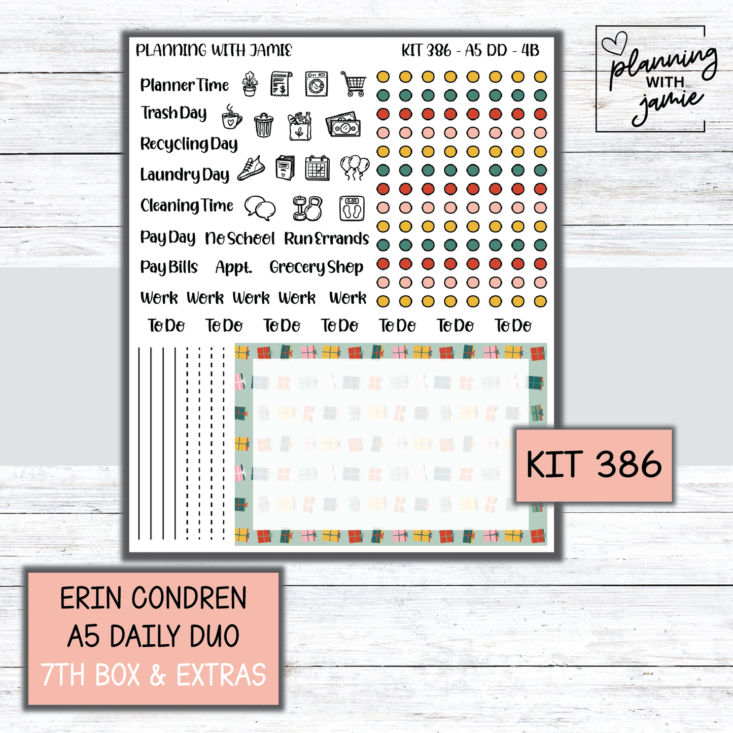 Kit 386 Erin Condren Daily Duo Sticker Kit