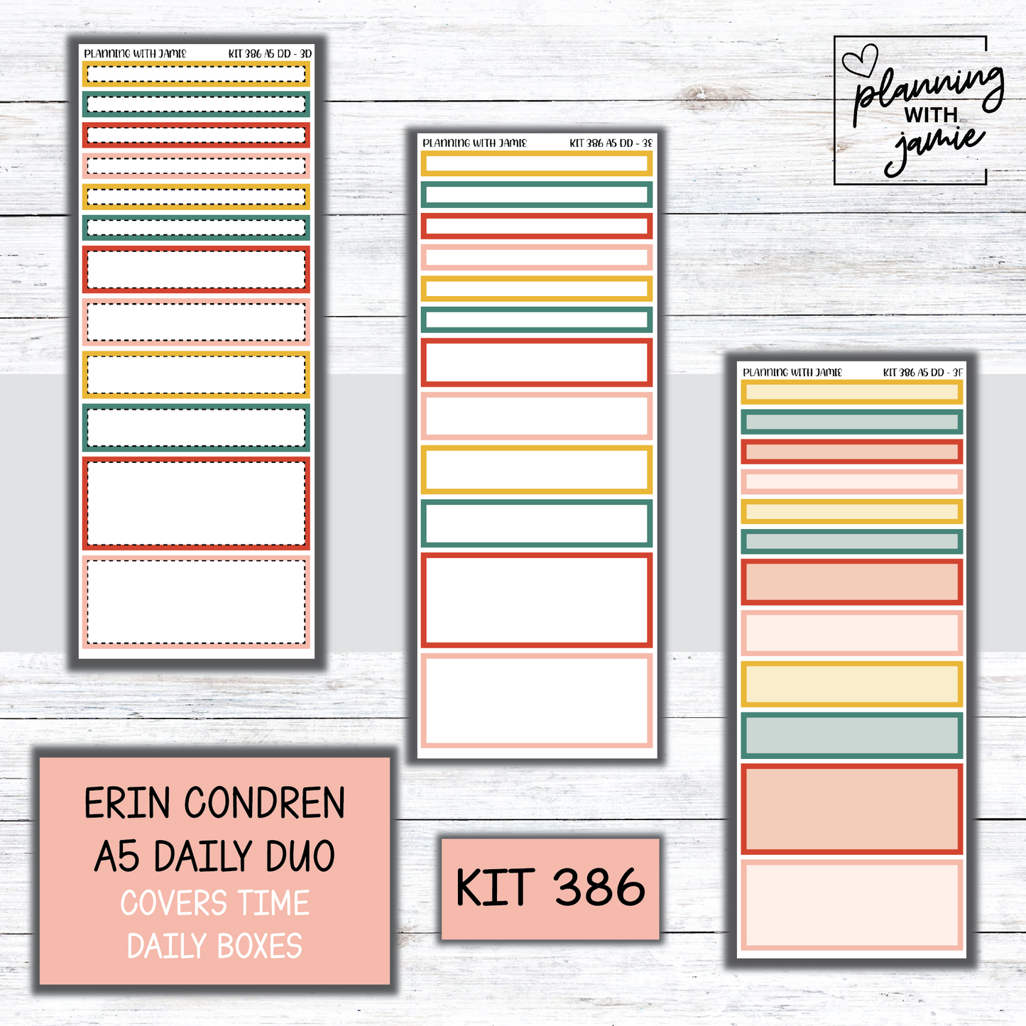 Kit 386 Erin Condren Daily Duo Sticker Kit