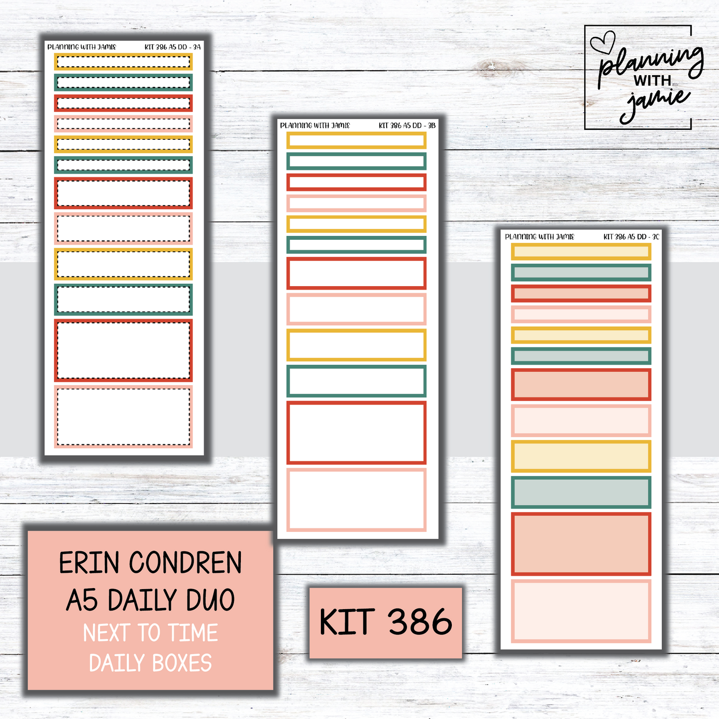Kit 386 Erin Condren Daily Duo Sticker Kit