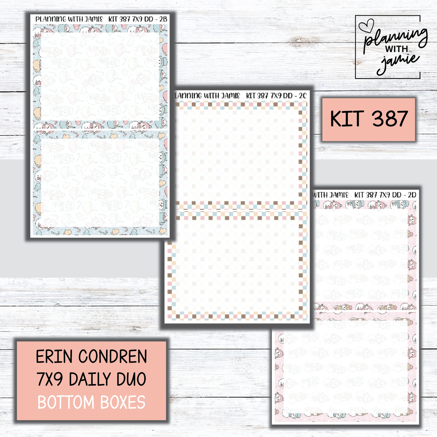Kit 387 Erin Condren Daily Duo Sticker Kit