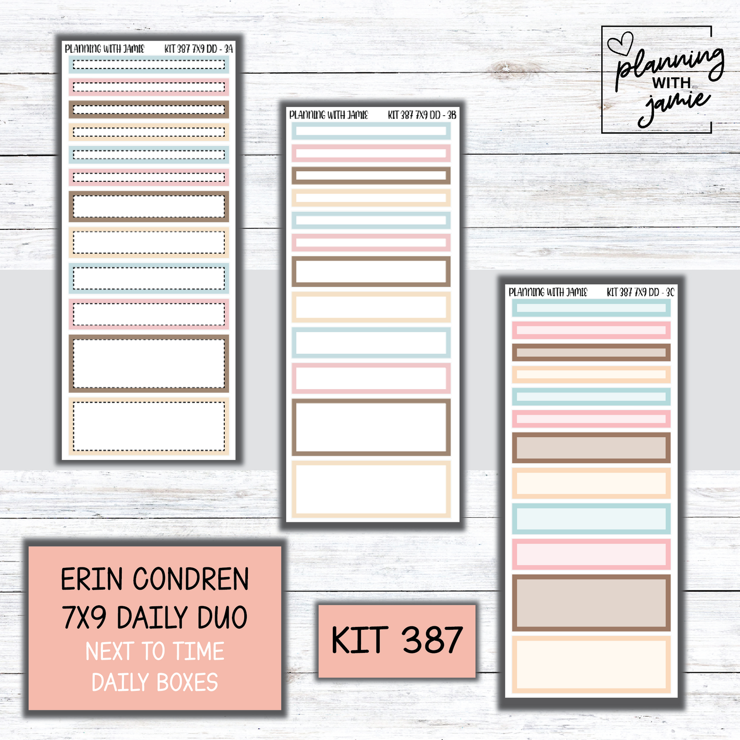 Kit 387 Erin Condren Daily Duo Sticker Kit
