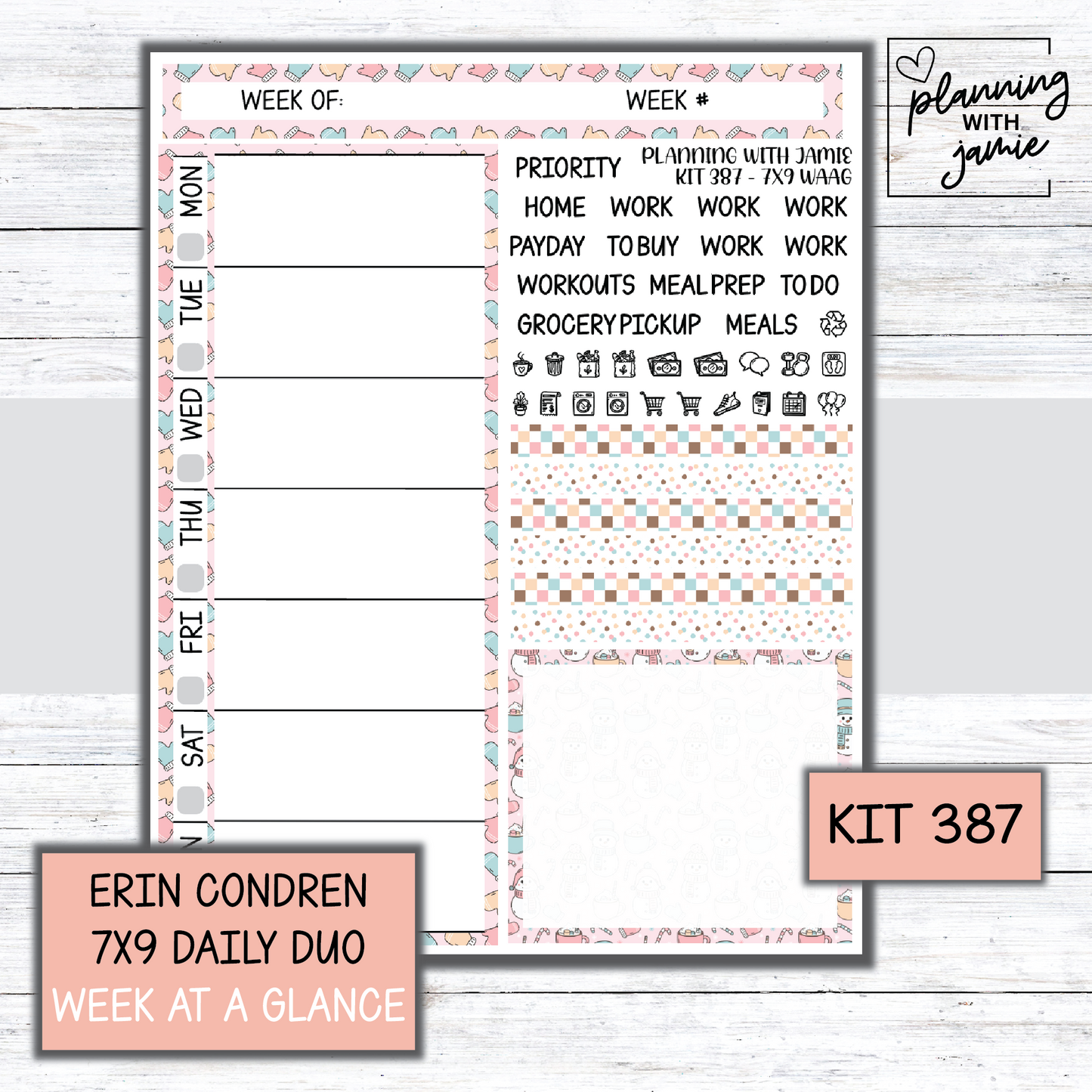 Kit 387 Week At A Glance Sticker