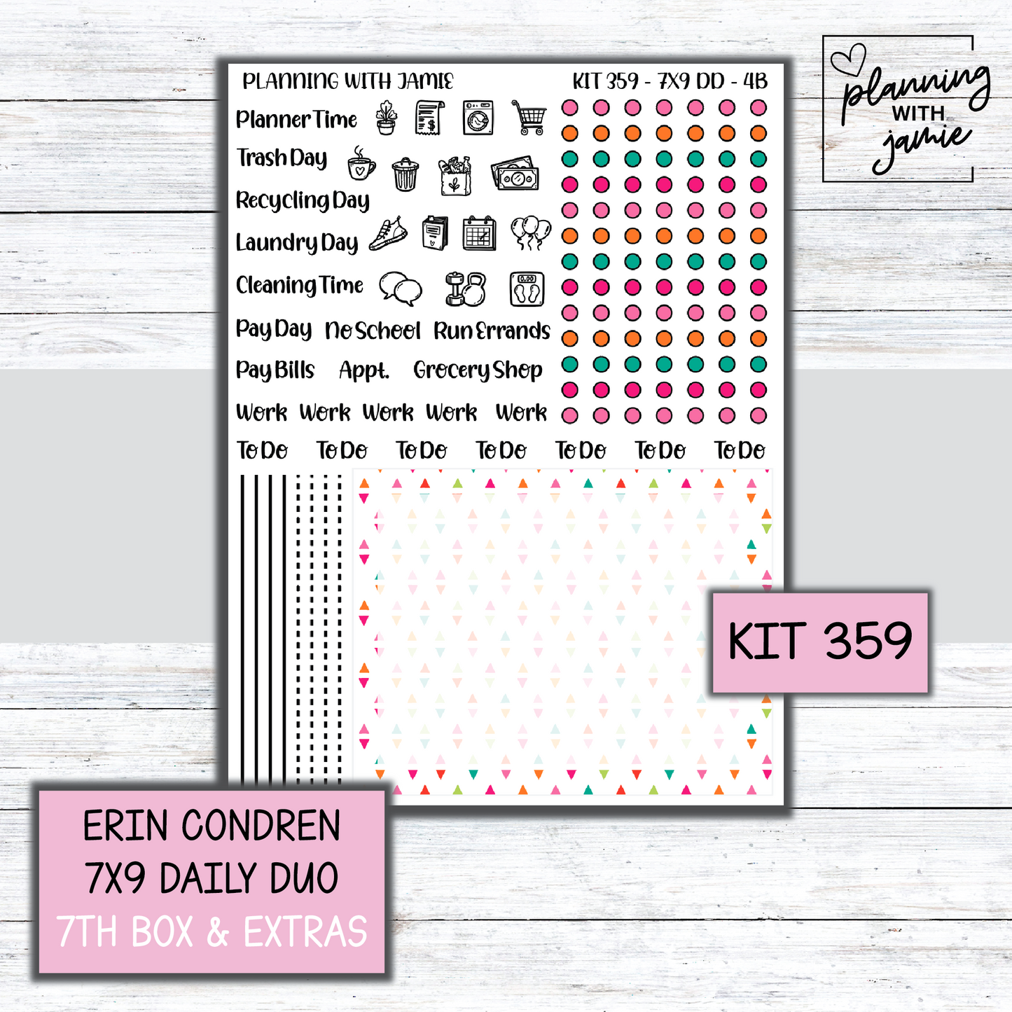 Kit 359 Erin Condren Daily Duo Sticker Kit