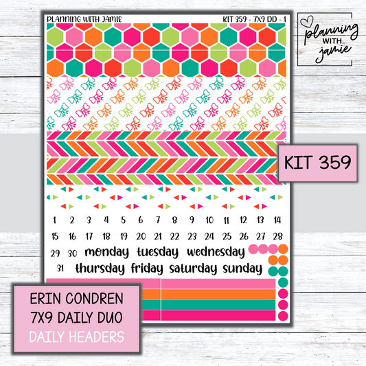 Kit 359 Erin Condren Daily Duo Sticker Kit