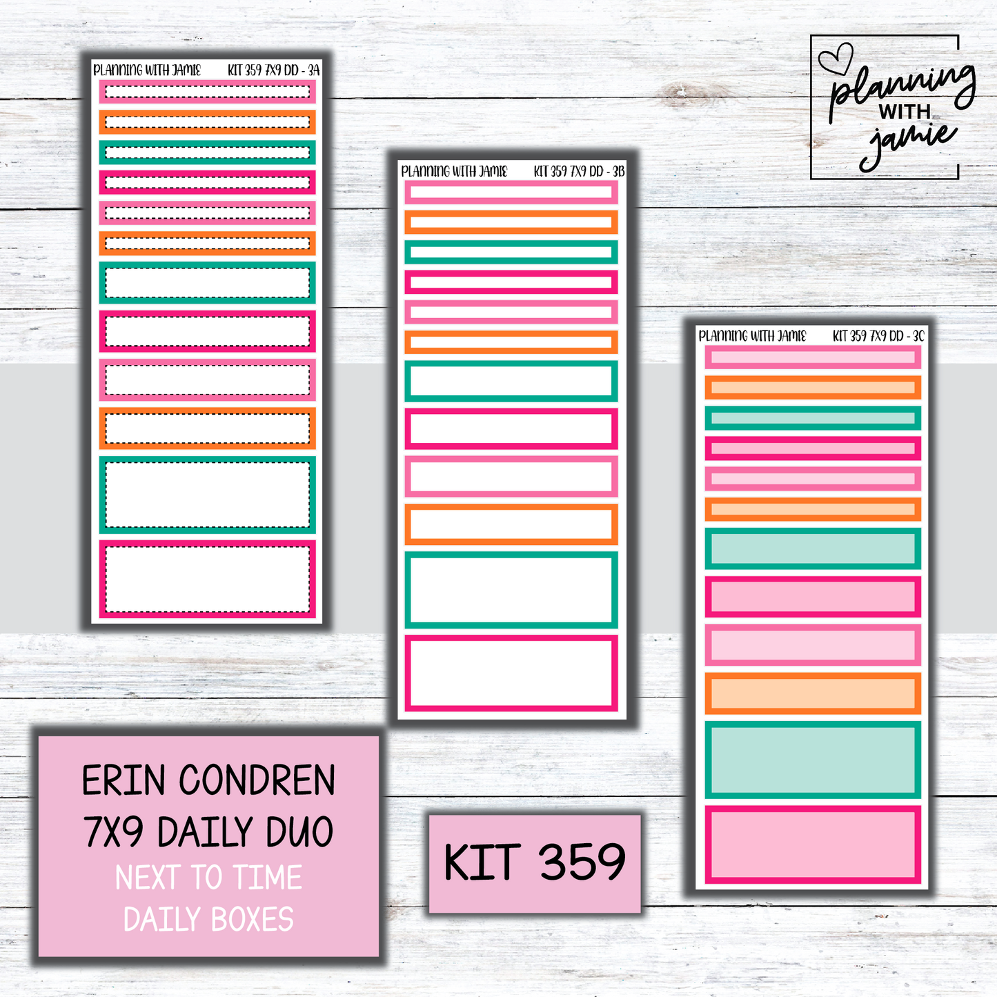 Kit 359 Erin Condren Daily Duo Sticker Kit
