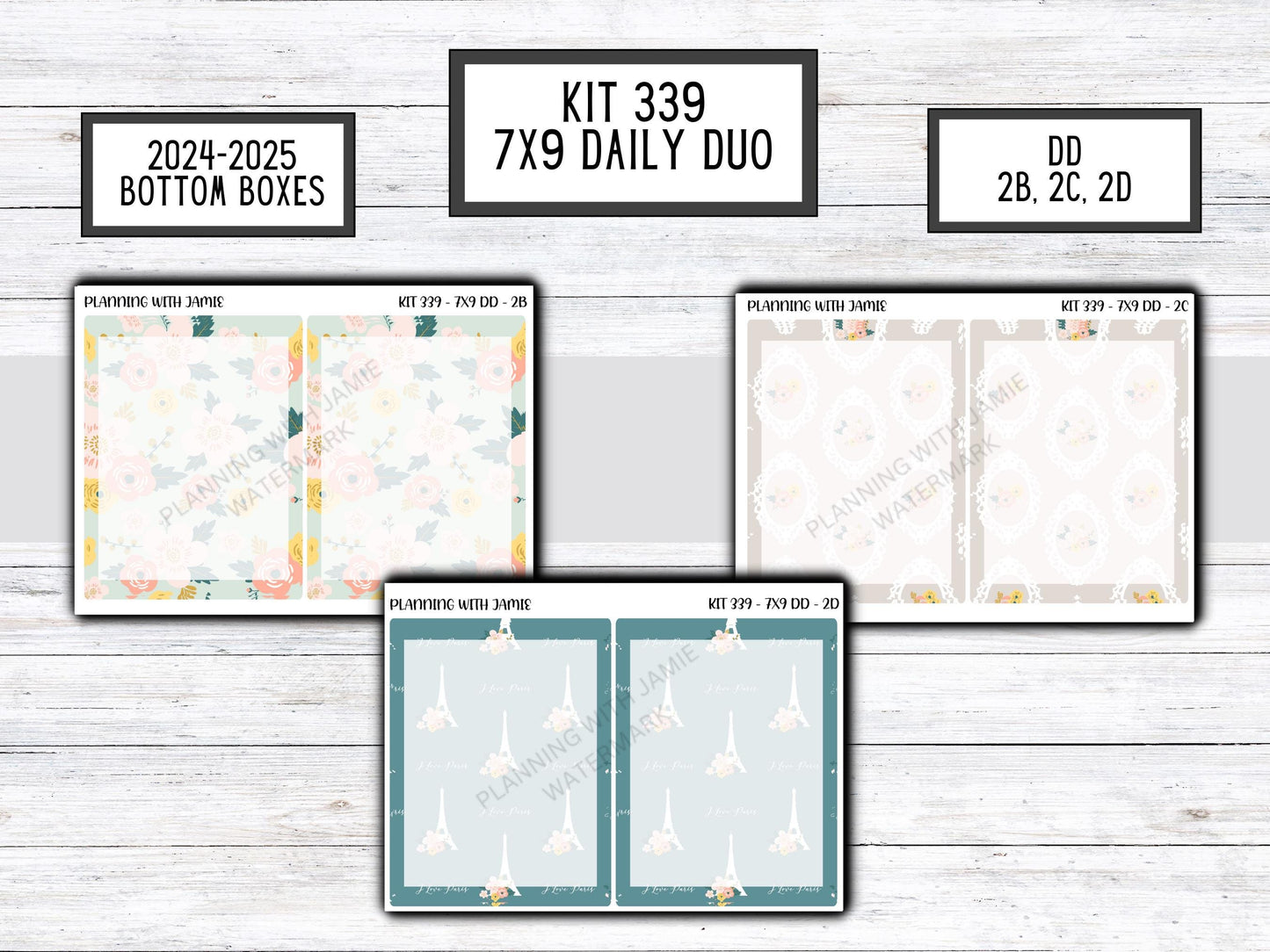 Kit 339 Erin Condren Daily Duo || Weekly Sticker Kit || Daily Duo Stickers || Erin Condren Stickers || Pretty STICKERS