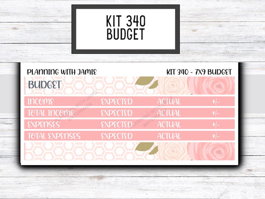 Kit 340 Erin Condren Budget Kit || BUDGET Sticker Kit || Erin Condren Daily Duo Stickers | PRETTY Stickers | FLOWER Stickers