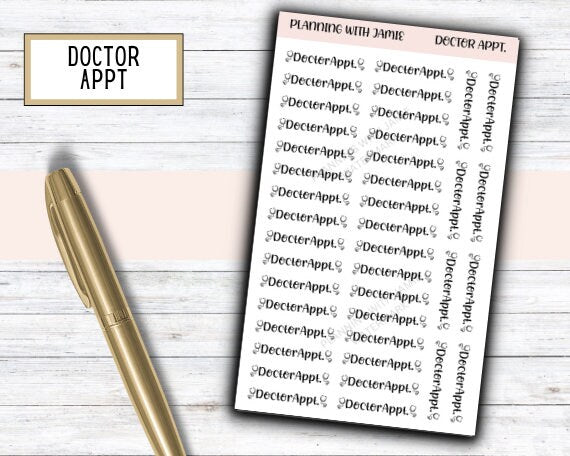 DOCTOR APPOINTMENT Stickers, Doctor Appt Script, Doctor Planner Stickers, Planner Stickers, Planning Stickers, Doctor