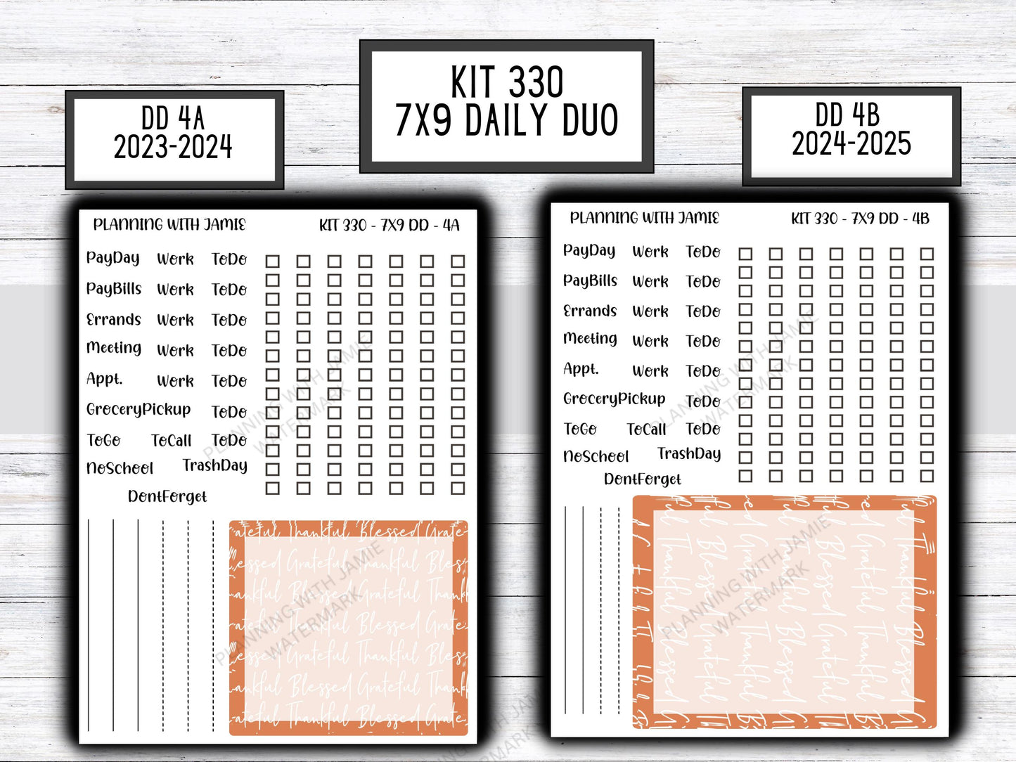 Kit 330 Erin Condren Daily Duo || Weekly Sticker Kit || Daily Duo Stickers || FALL STICKERS