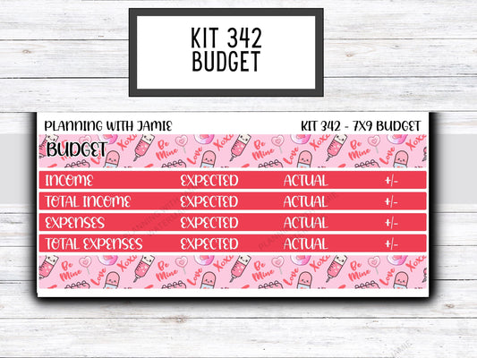 Kit 342 Erin Condren Budget Kit || BUDGET Sticker Kit || Erin Condren Daily Duo Stickers | PRETTY Stickers | VALENTINES Stickers