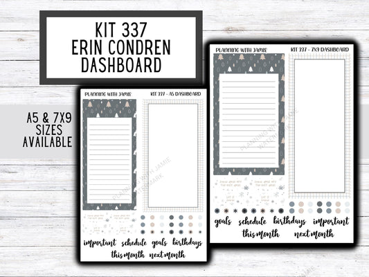 KIT 337 Erin Condren Dashboard Sticker Kit || Dashboard Monthly Sticker || Erin Condren Dashboard Sticker || WINTER Stickers