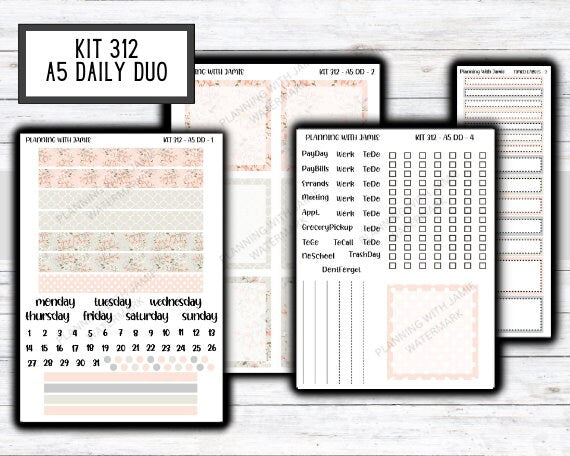 Kit 312 Erin Condren Daily Duo || Weekly Sticker Kit || Daily Duo Stickers || SPRING STICKERS