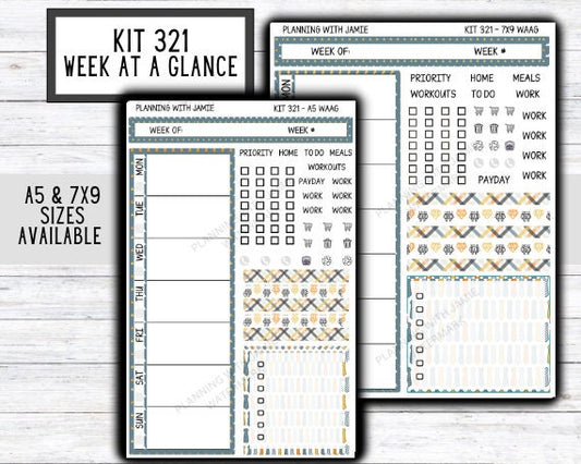 Kit 321 Erin Condren Daily Duo || Weekly Sticker Kit || Daily Duo Stickers || FATHER STICKERS | Dad Stickers