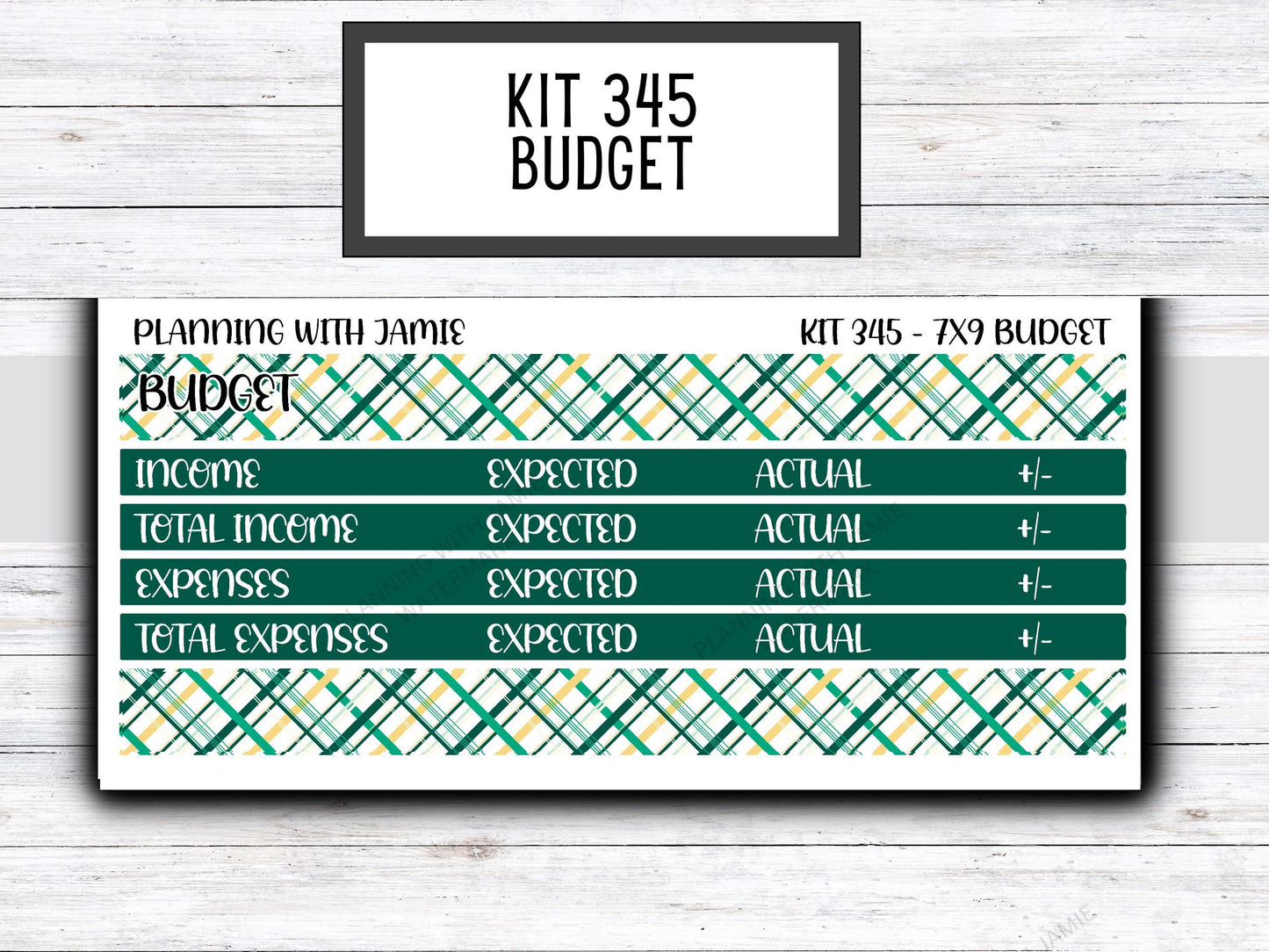 Kit 345 7x9 Budget Kit || Budget Sticker Kit || Spring Stickers | ST PATRICKS DAY Stickers
