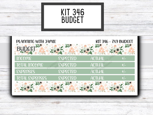 Kit 346 Erin Condren Budget Kit || BUDGET Sticker Kit || Erin Condren Daily Duo Stickers | PRETTY Stickers | SPRING Stickers