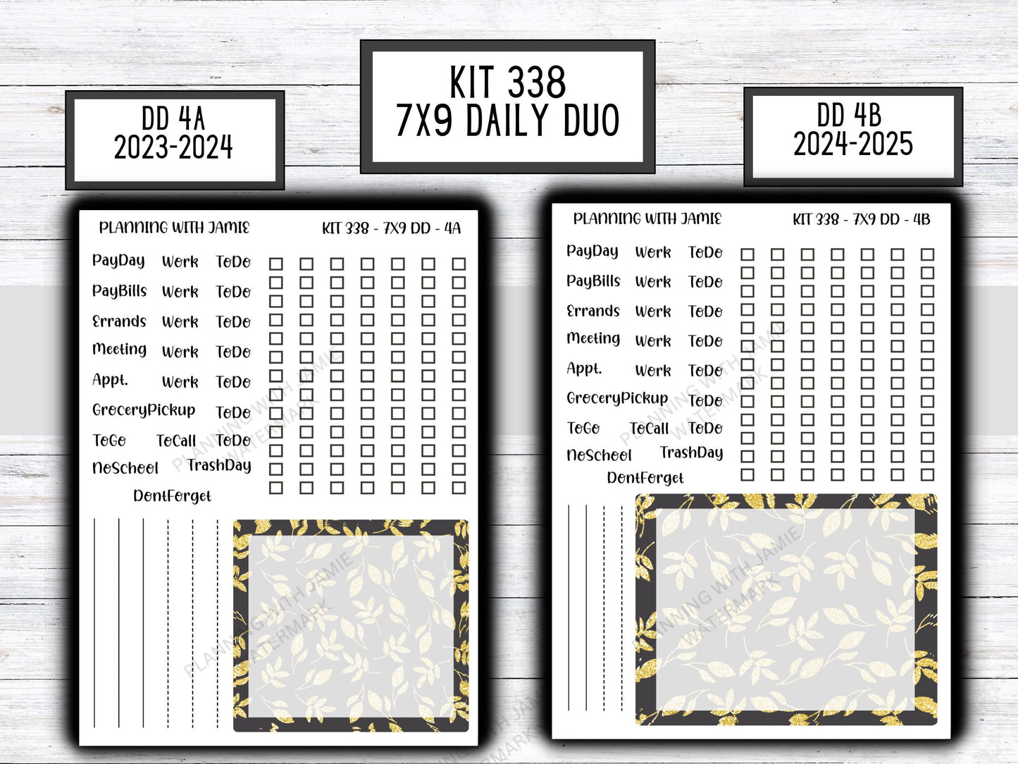 Kit 338 Erin Condren Daily Duo || Weekly Sticker Kit || Daily Duo Stickers || NEW YEAR Stickers || Pretty STICKERS