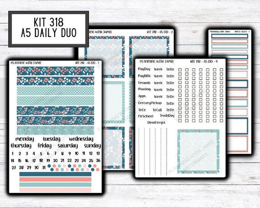 Kit 318 Erin Condren Daily Duo || Weekly Sticker Kit || Daily Duo Stickers || SPRING STICKERS