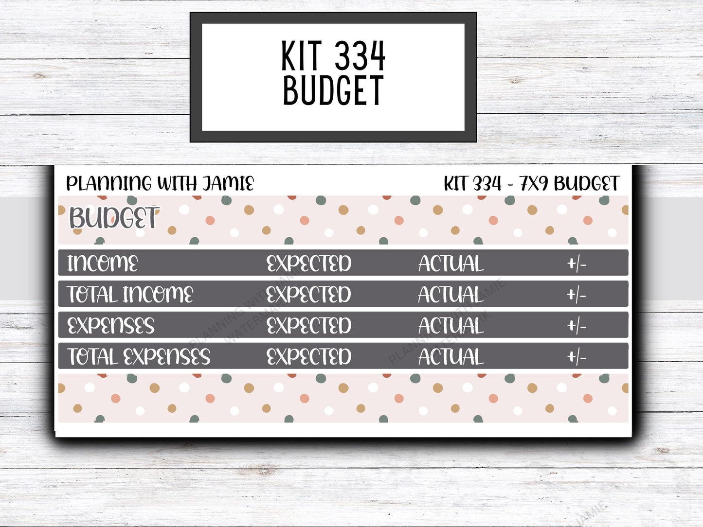 Kit 334 7x9 Budget Kit || BUDGET Sticker Kit || WINTER Stickers