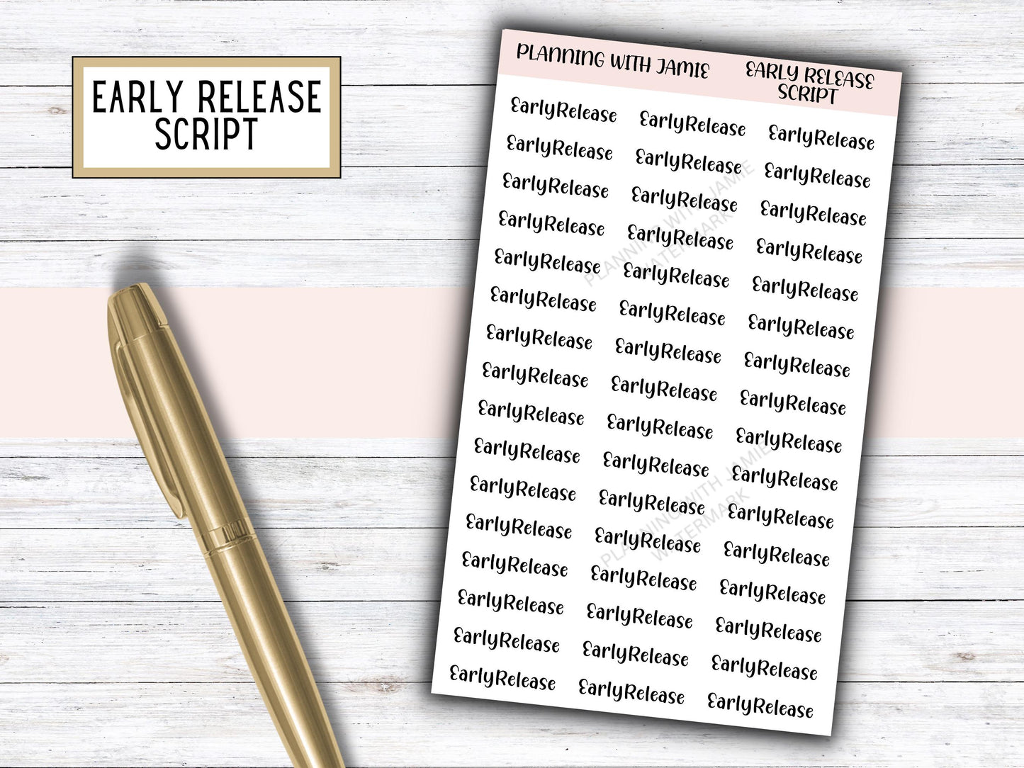 EARLY RELEASE Planner Stickers, Early Release Sticker, Planner Stickers, Mom Planning Stickers, Early Release Script, School Stickers