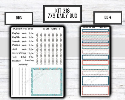 Kit 318 Erin Condren Daily Duo || Weekly Sticker Kit || Daily Duo Stickers || SPRING STICKERS