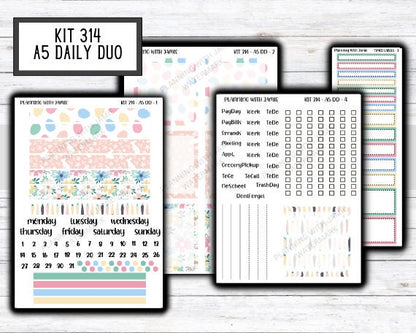 Kit 314 Erin Condren Daily Duo || Weekly Sticker Kit || Daily Duo Stickers || SPRING STICKERS