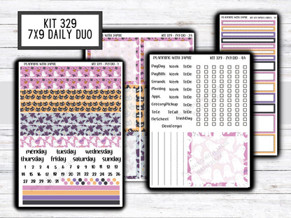 Kit 329 Erin Condren Daily Duo || Weekly Sticker Kit || Daily Duo Stickers || FALL STICKERS