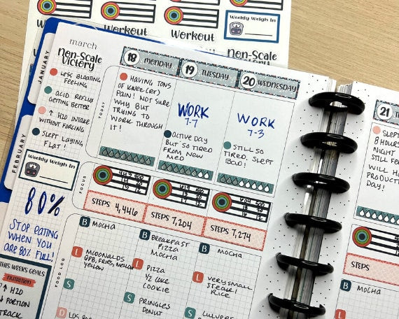 Kit 319 Weekly Fitness Sticker Kit || Weekly Sticker Kit || Happy Planner Fitness Stickers || FITNESS STICKERS | Workout Stickers