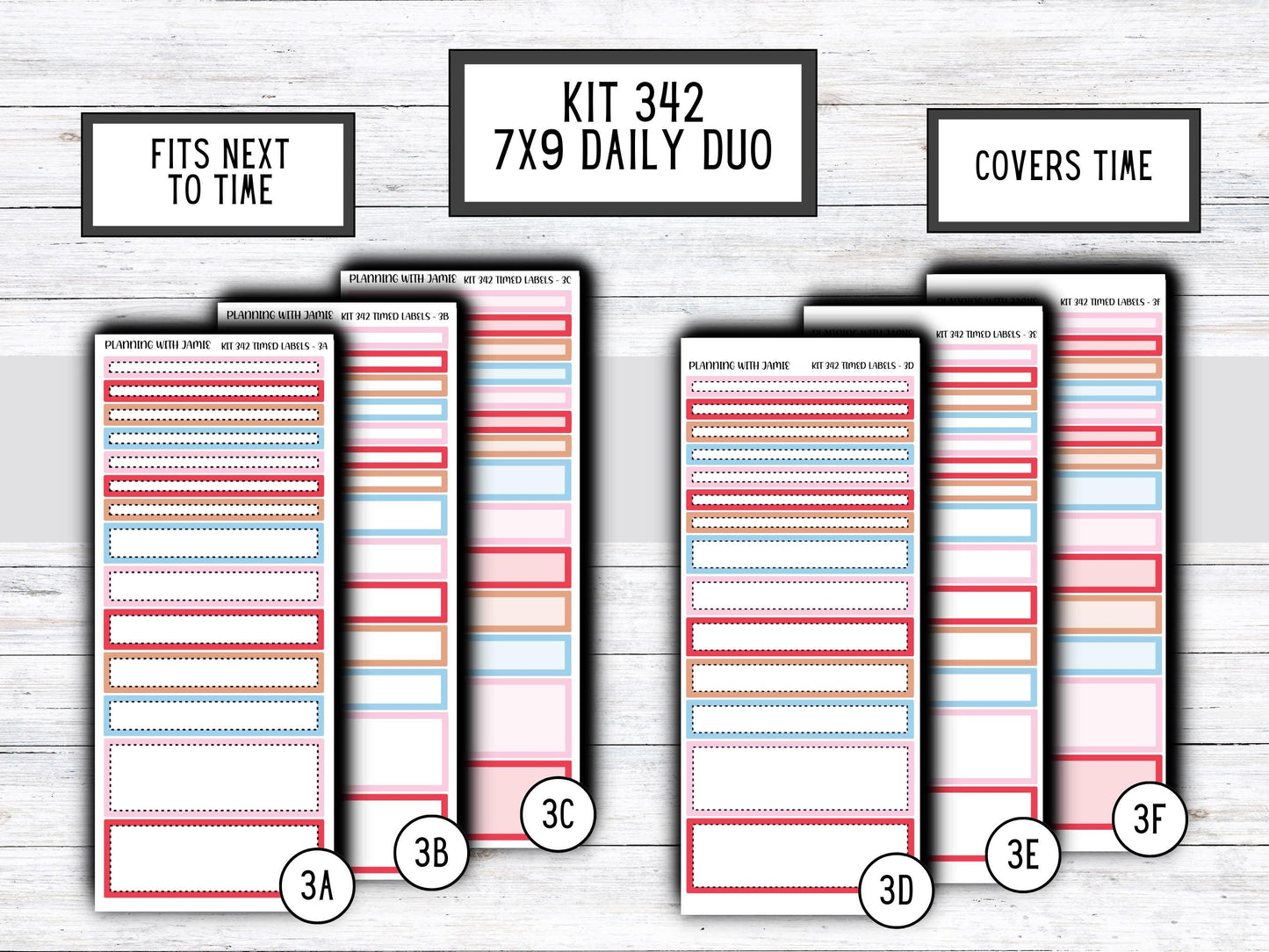 Kit 342 Erin Condren Daily Duo || Weekly Sticker Kit || Daily Duo Stickers || Erin Condren Stickers || VALENTINES STICKERS