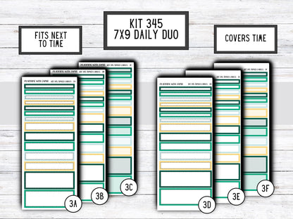 Kit 345 Erin Condren Daily Duo || Weekly Sticker Kit || Daily Duo Stickers || Erin Condren Stickers || ST PATRICKS DAY Stickers