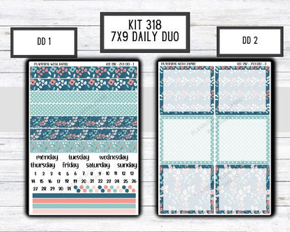 Kit 318 Erin Condren Daily Duo || Weekly Sticker Kit || Daily Duo Stickers || SPRING STICKERS