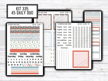 Kit 335 Erin Condren Daily Duo || Weekly Sticker Kit || Daily Duo Stickers || WINTER Stickers || CHRISTMAS STICKERS