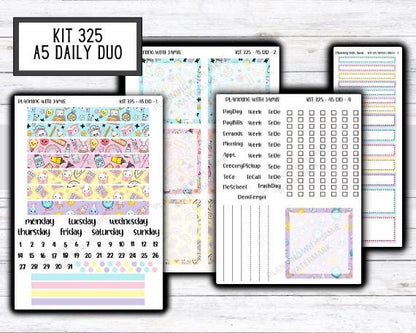 Kit 325 Erin Condren Daily Duo || Weekly Sticker Kit || Daily Duo Stickers || SCHOOL STICKERS
