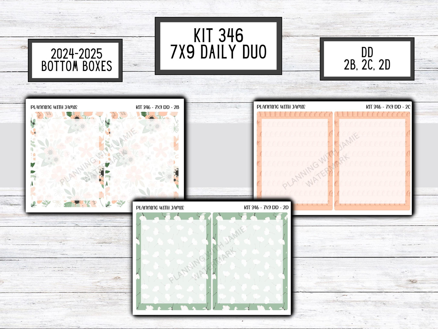 Kit 346 Erin Condren Daily Duo || Weekly Sticker Kit || Daily Duo Stickers || Erin Condren Stickers || SPRING STICKERS