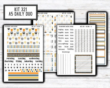 Kit 321 Erin Condren Daily Duo || Weekly Sticker Kit || Daily Duo Stickers || FATHERS DAY STICKERS || DAD STICKERS