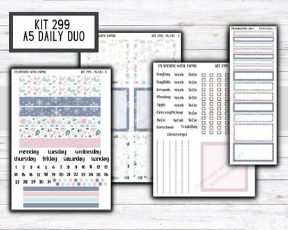 Kit 299 Erin Condren Daily Duo || Weekly Sticker Kit || Daily Duo Stickers || WINTER STICKERS