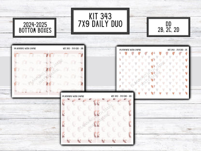 Kit 343 Erin Condren Daily Duo || Weekly Sticker Kit || Daily Duo Stickers || Erin Condren Stickers || VALENTINES STICKERS || BOHO Stickers