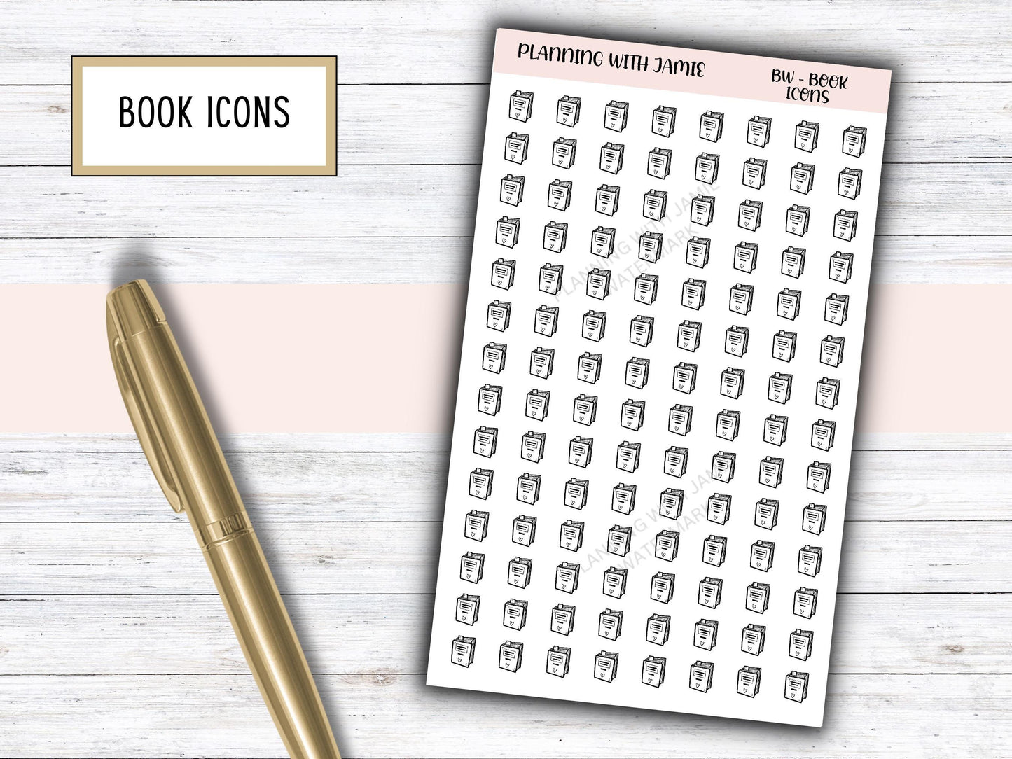 BOOK ICONS, Book Stickers, Daily Icon Stickers, Planning Sticker, Planner Stickers, Reading Stickers, Book Reading Icon