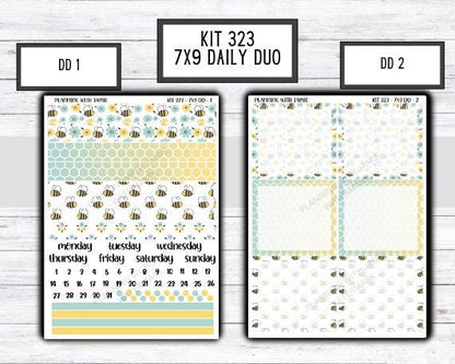 Kit 323 Erin Condren Daily Duo || Weekly Sticker Kit || Daily Duo Stickers || SUMMER STICKERS