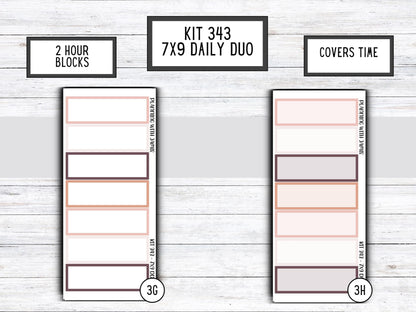 Kit 343 Erin Condren Daily Duo || Weekly Sticker Kit || Daily Duo Stickers || Erin Condren Stickers || VALENTINES STICKERS || BOHO Stickers