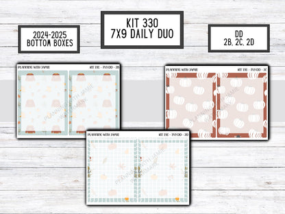 Kit 330 Erin Condren Daily Duo || Weekly Sticker Kit || Daily Duo Stickers || FALL STICKERS