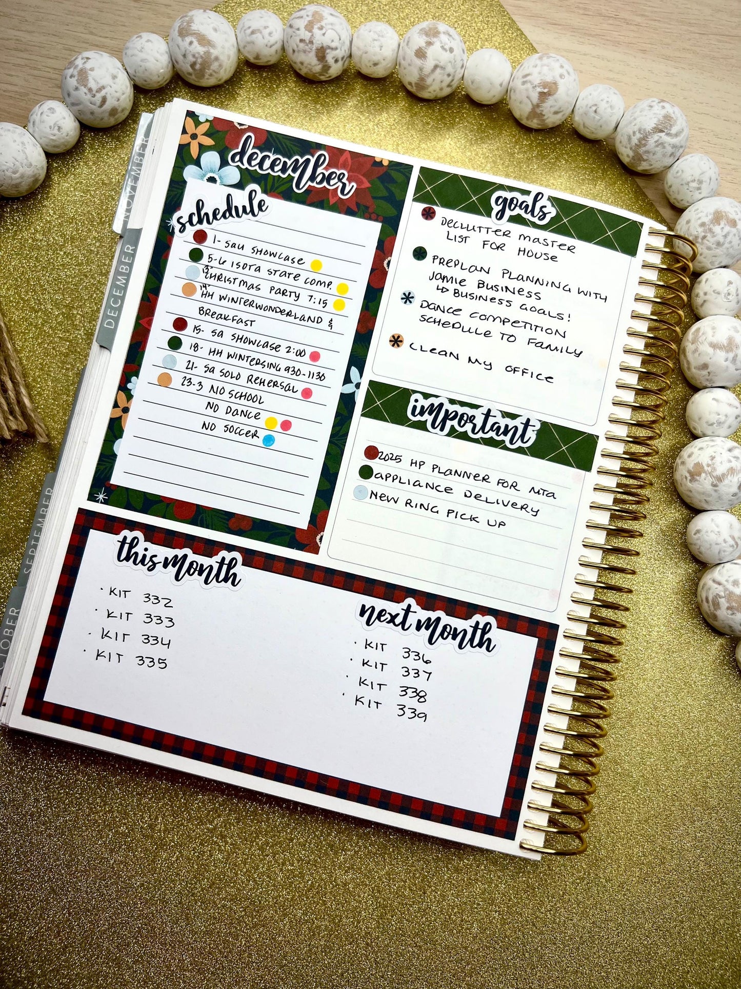 KIT 353 Erin Condren Dashboard Sticker Kit
