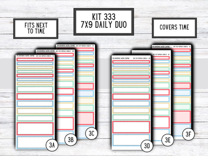 Kit 333 Erin Condren Daily Duo || Weekly Sticker Kit || Daily Duo Stickers || WINTER Stickers || CHRISTMAS STICKERS