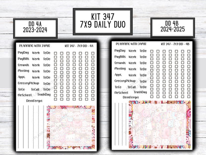 Kit 347 Erin Condren Daily Duo || Weekly Sticker Kit || Daily Duo Stickers || Erin Condren Stickers || FUN STICKERS