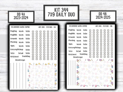 Kit 344 Erin Condren Daily Duo || Weekly Sticker Kit || Daily Duo Stickers || Erin Condren Stickers || VALENTINES STICKERS || CUTE Stickers