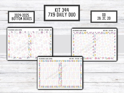 Kit 344 Erin Condren Daily Duo || Weekly Sticker Kit || Daily Duo Stickers || Erin Condren Stickers || VALENTINES STICKERS || CUTE Stickers