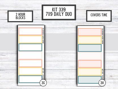 Kit 339 Erin Condren Daily Duo || Weekly Sticker Kit || Daily Duo Stickers || Erin Condren Stickers || Pretty STICKERS